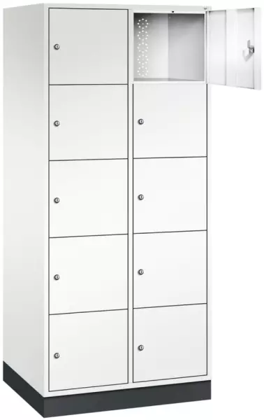 armoire multicases grand volume,HxlxP 1950x820x600mm,2x 5compartiments,serr.cyl.