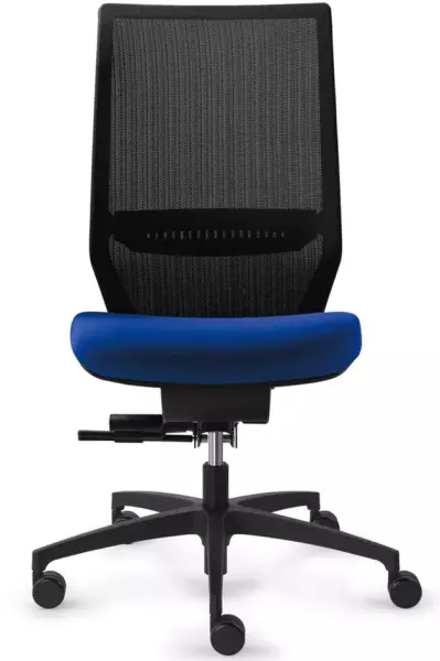 Bürodrehstuhl,Synchronmecha- nik,Sitz Stoff blau,Sitz HxBxT 400-520x500x380mm