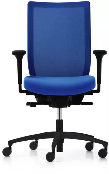 Bürodrehstuhl,Synchronmecha- nik,m. verst. Armlehnen,Sitz Stoff blau