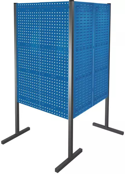 Loch-/Schlitzplatten-Trenn- wand,Doppelfeld 90°,HxBxT 1500x1000x1000mm,4 Platten