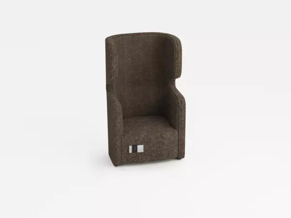 fauteuil,1 sièges,insonori- sant,tissu gris brun,HxlxP 1330x860x760mm