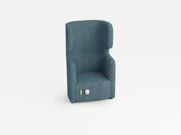 fauteuil,1 sièges,insonori- sant,tissu bleu clair,HxlxP 1330x860x760mm