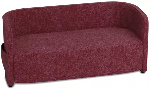Sofa,2-Sitzer,Stoff rot,HxBxT 760x1570x760mm,2 Seitentaschen