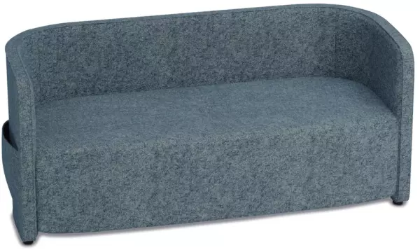 Sofa,2-Sitzer,Stoff hellblau, HxBxT 760x1570x760mm,2 Sei- tentaschen
