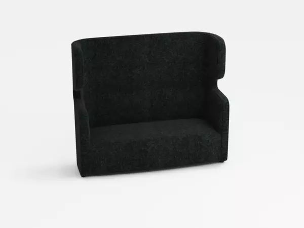 Sofa,2-Sitzer,schallabsorbie- rend,Stoff anthrazit,HxBxT 1330x1570x760mm
