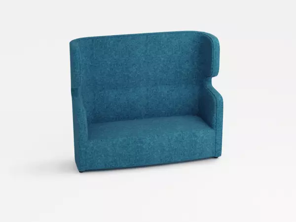 Sofa,2-Sitzer,schallabsorbie- rend,Stoff blau,HxBxT 1330x 1570x760mm