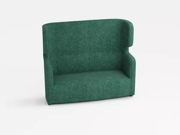 Sofa,2-Sitzer,schallabsorbie- rend,Stoff türkis,HxBxT 1330x 1570x760mm