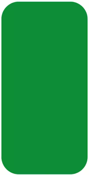 Klebesymbol,Rechteck,Markie- rung HxB 150x50mm,Polycarbo- nat,grün