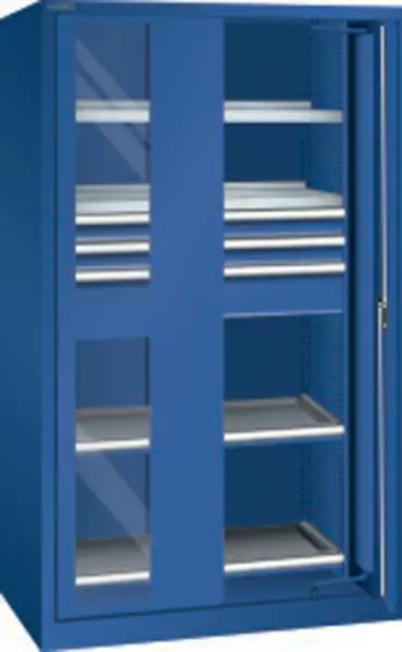 armoire à portes rétractables p. charges lourdes,finition RAL5010