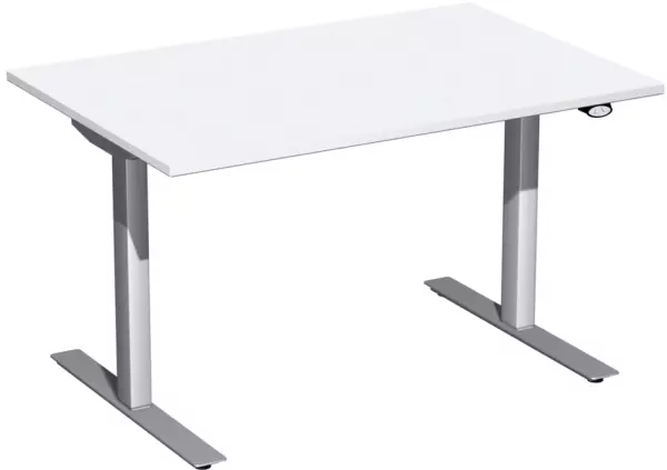 Elektrisch hvst. Steh-Sitz- Schreibtisch,HxBxT 650-1250x 1200x800mm,Dekor weiß