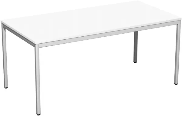 Schreibtisch,HxBxT 720x1600x 800mm,Platte Holz,Dekor Platte weiß,Gestell RAL7035