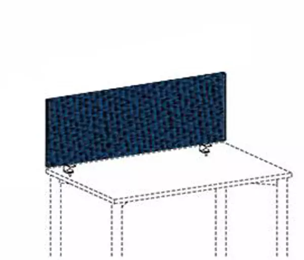 Schallabsorbierende Tisch- trennwand,HxB 400x1000mm,Wand Stoff,blau