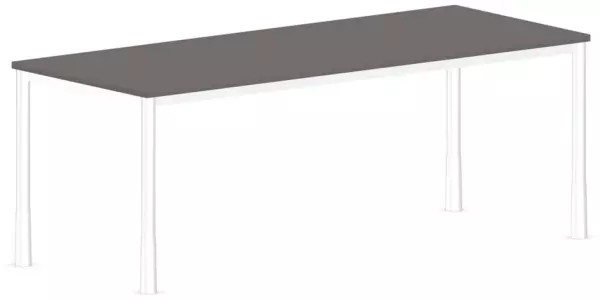 Höhenverstellbarer Schreibti- sch,HxBxT 720-840x2000x800mm, Platte Holz,BZ-grau