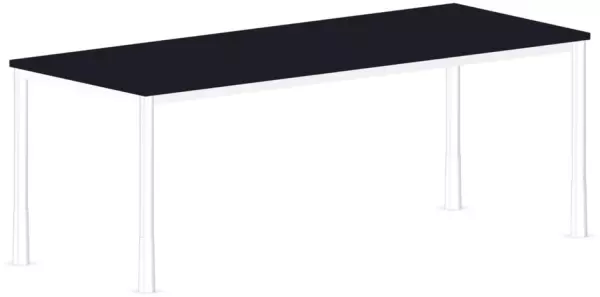 Höhenverstellbarer Schreibti- sch,HxBxT 720-840x2000x800mm, Platte Holz,CC-schwarz