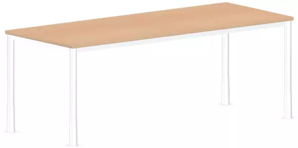 Höhenverstellbarer Schreibti- sch,HxBxT 720-840x2000x800mm, Platte Holz,NH-Ahorn