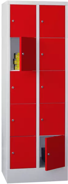 Schließfachschrank,HxBxT 1850x630x500mm,2x5 Fächer