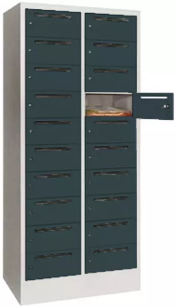 Verteilerschrank,HxBxT 1850x 830x500mm,Abt. B 400mm, RAL7035,Front RAL7016