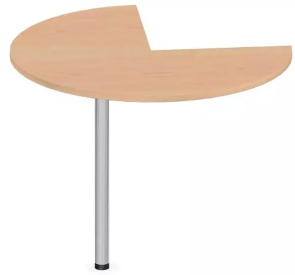 tavolo annesso regolabile in altezza,AxØ 720-840x1000mm,NE- acero