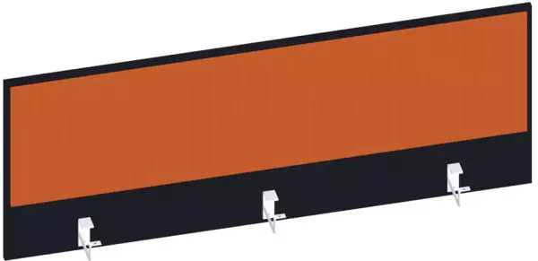 Thekenblende,f. Schreibtisch, Anbau hinten,B 1400mm,CC-sch- warz,BN3012-orange