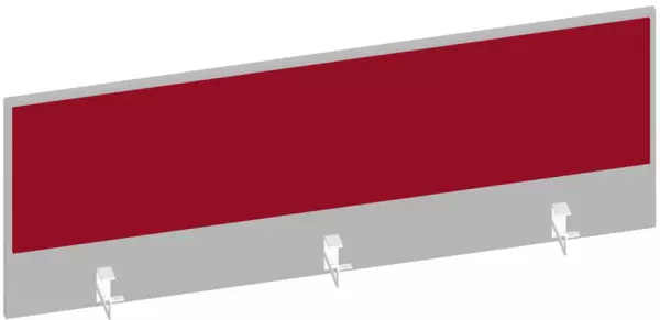 Thekenblende,f. Schreibtisch, Anbau hinten,B 1400mm,MP- hellgrau,BN4011-rot