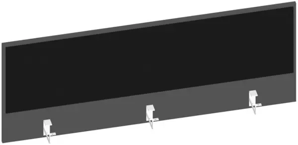 Thekenblende,f. Schreibtisch, Anbau hinten,B 1400mm,MS-dun- kelgrau,BN8033-schwarz