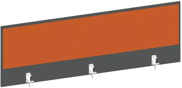 Thekenblende,f. Schreibtisch, Anbau hinten,B 1400mm,MS-dun- kelgrau,BN3012-orange