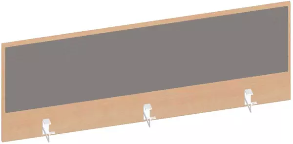 Thekenblende,f. Schreibtisch, Anbau hinten,B 1400mm,NH- Ahorn,BN8078-grau