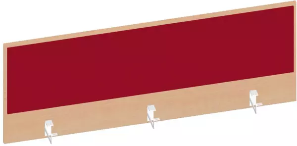 Thekenblende,f. Schreibtisch, Anbau hinten,B 1400mm,NH- Ahorn,BN4011-rot