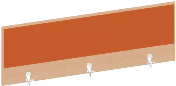 Thekenblende,f. Schreibtisch, Anbau hinten,B 1400mm,NH- Ahorn,BN3012-orange