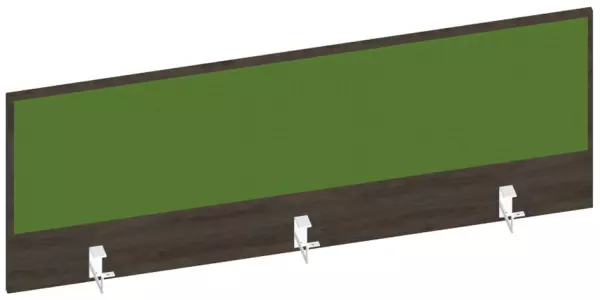 Thekenblende,f. Schreibtisch, Anbau hinten,B 1400mm,NV Braun Hickory,BN7048-grün