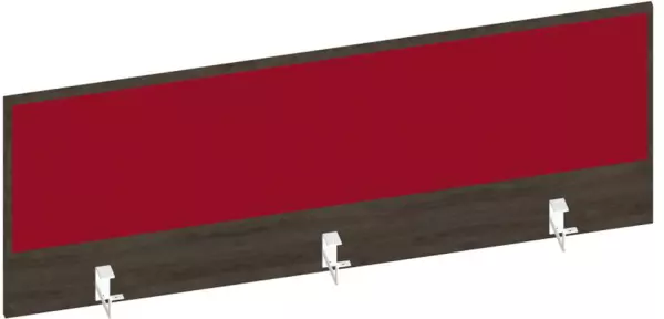 Thekenblende,f. Schreibtisch, Anbau hinten,B 1400mm,NV Braun Hickory,BN4011-rot