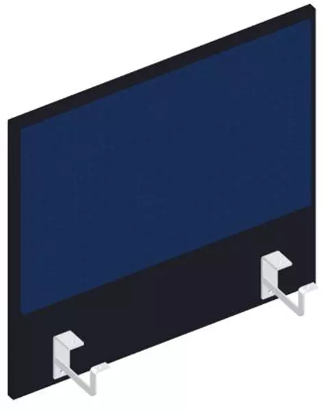 Thekenblende,f. Schreibtisch, Anbau links,B 600mm,CC-sch- warz,BN6016-blau