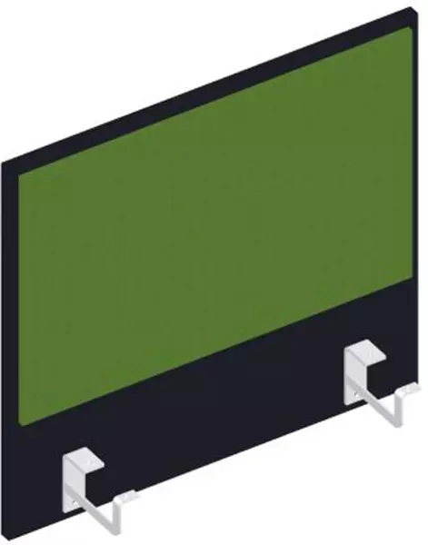 Thekenblende,f. Schreibtisch, Anbau links,B 600mm,CC-sch- warz,BN7048-grün