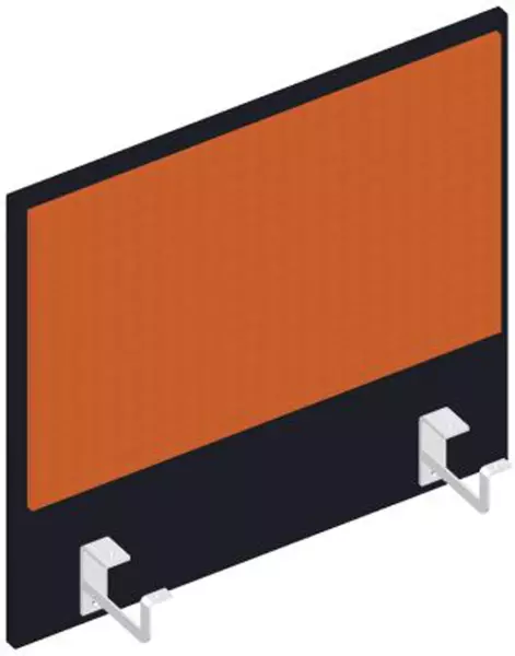 Thekenblende,f. Schreibtisch, Anbau links,B 600mm,CC-sch- warz,BN3012-orange