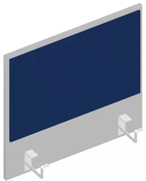 Thekenblende,f. Schreibtisch, Anbau links,B 600mm,MP-hell- grau,BN6016-blau