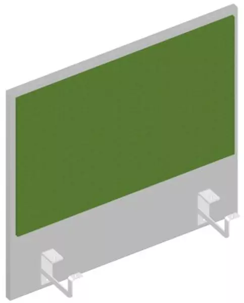 Thekenblende,f. Schreibtisch, Anbau links,B 600mm,MP-hell- grau,BN7048-grün