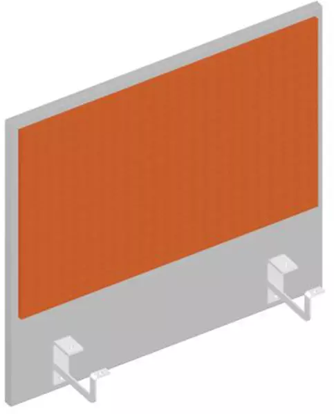 Thekenblende,f. Schreibtisch, Anbau links,B 600mm,MP-hell- grau,BN3012-orange