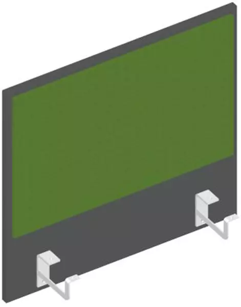 Thekenblende,f. Schreibtisch, Anbau links,B 600mm,MS-dun- kelgrau,BN7048-grün