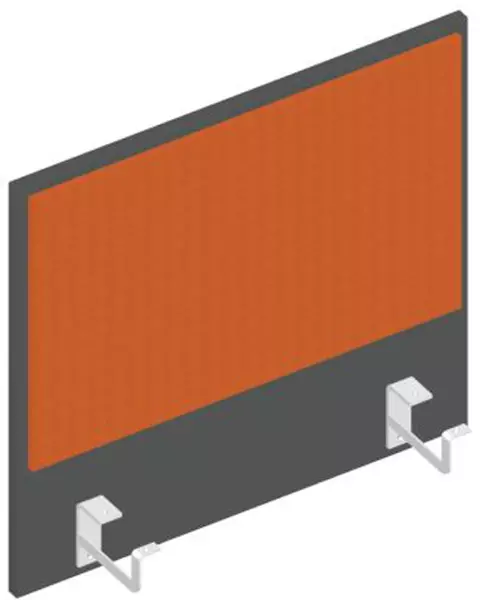 Thekenblende,f. Schreibtisch, Anbau links,B 600mm,MS-dun- kelgrau,BN3012-orange