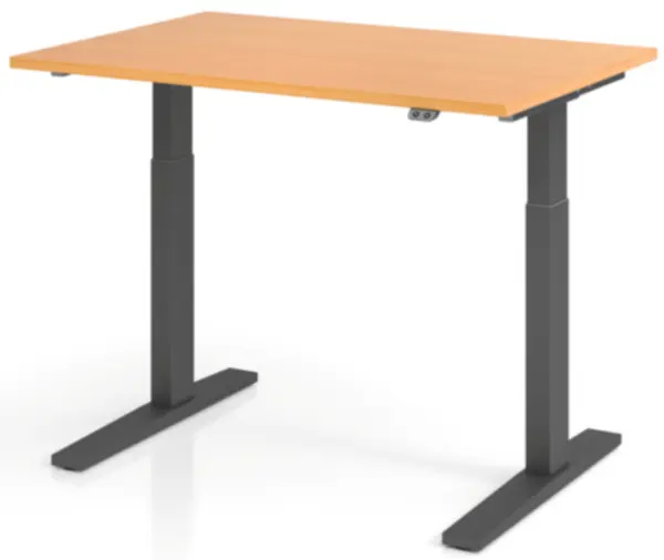 Elektrisch hvst. Steh-Sitz- Schreibtisch,HxBxT 700-1200x 1200x800mm,Platte Buche