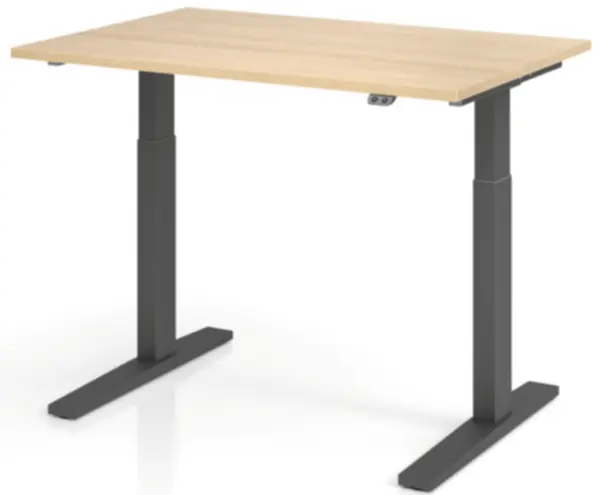 Elektrisch hvst. Steh-Sitz- Schreibtisch,HxBxT 700-1200x 1200x800mm,Platte Eiche