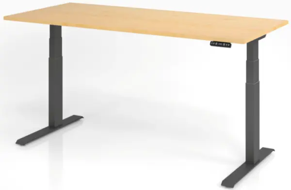 Elektrisch hvst. Steh-Sitz- Schreibtisch,HxBxT 640-1290x 1800x800mm,Platte Ahorn
