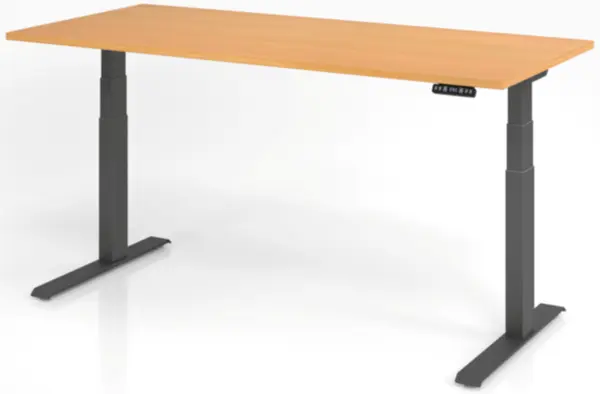 Elektrisch hvst. Steh-Sitz- Schreibtisch,HxBxT 640-1290x 1800x800mm,Platte Buche