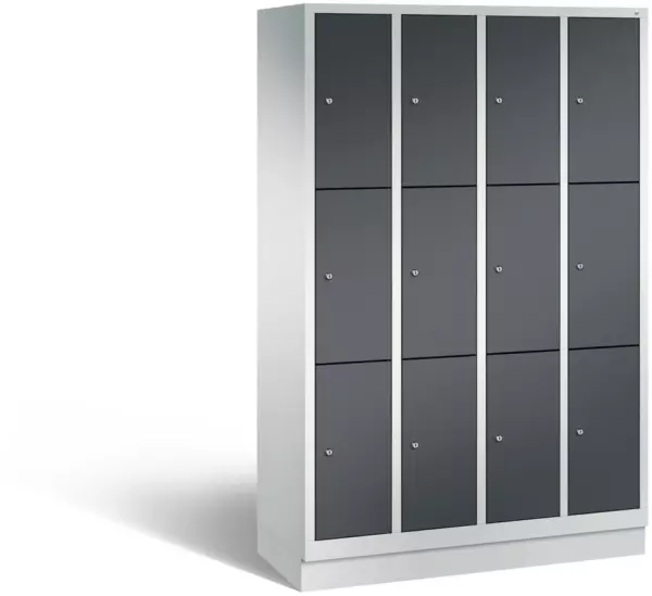 Armoire multicases,HxlxP 1800x 1200x500mm,corps RAL7035, façade RAL7021