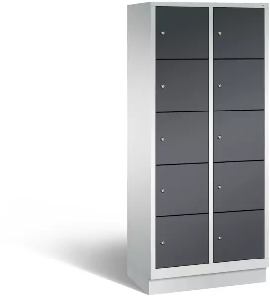 Armoire multicases,HxlxP 1800x 800x500mm,corps RAL7035,façade RAL7021