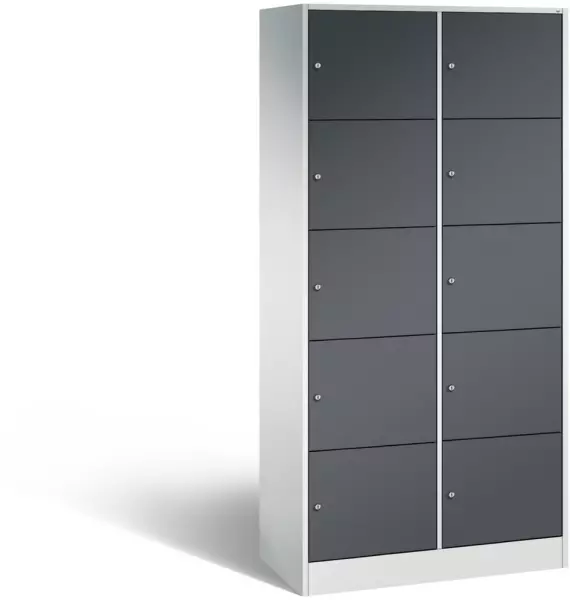 Armoire multicases,HxlxP 1950x 900x480mm,corps RAL7035,façade RAL7021