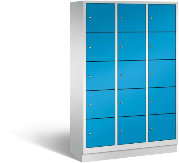 armoire multicases,HxlxP 1800x 1200x500mm,corps RAL7035, façade RAL5012