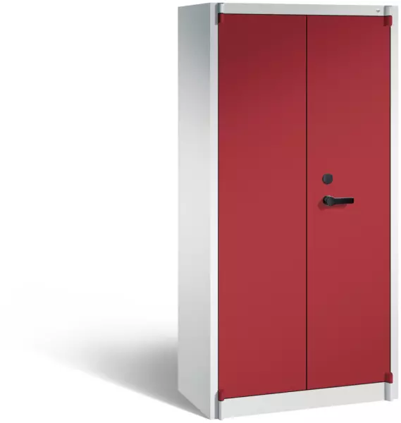 Armoire antifeu,HxlxP 1950x 930x500mm,4tablettes,corps RAL7035,façade RAL3003