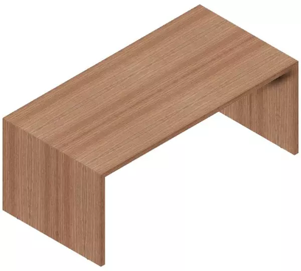 Schreibtisch,HxBxT 730x1800x 900mm,Platte Holz,Dekor Platte nuss
