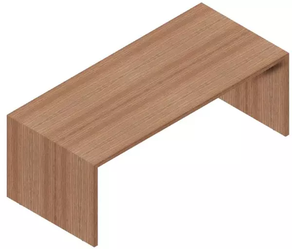 Schreibtisch,HxBxT 730x2000x 900mm,Platte Holz,Dekor Platte nuss